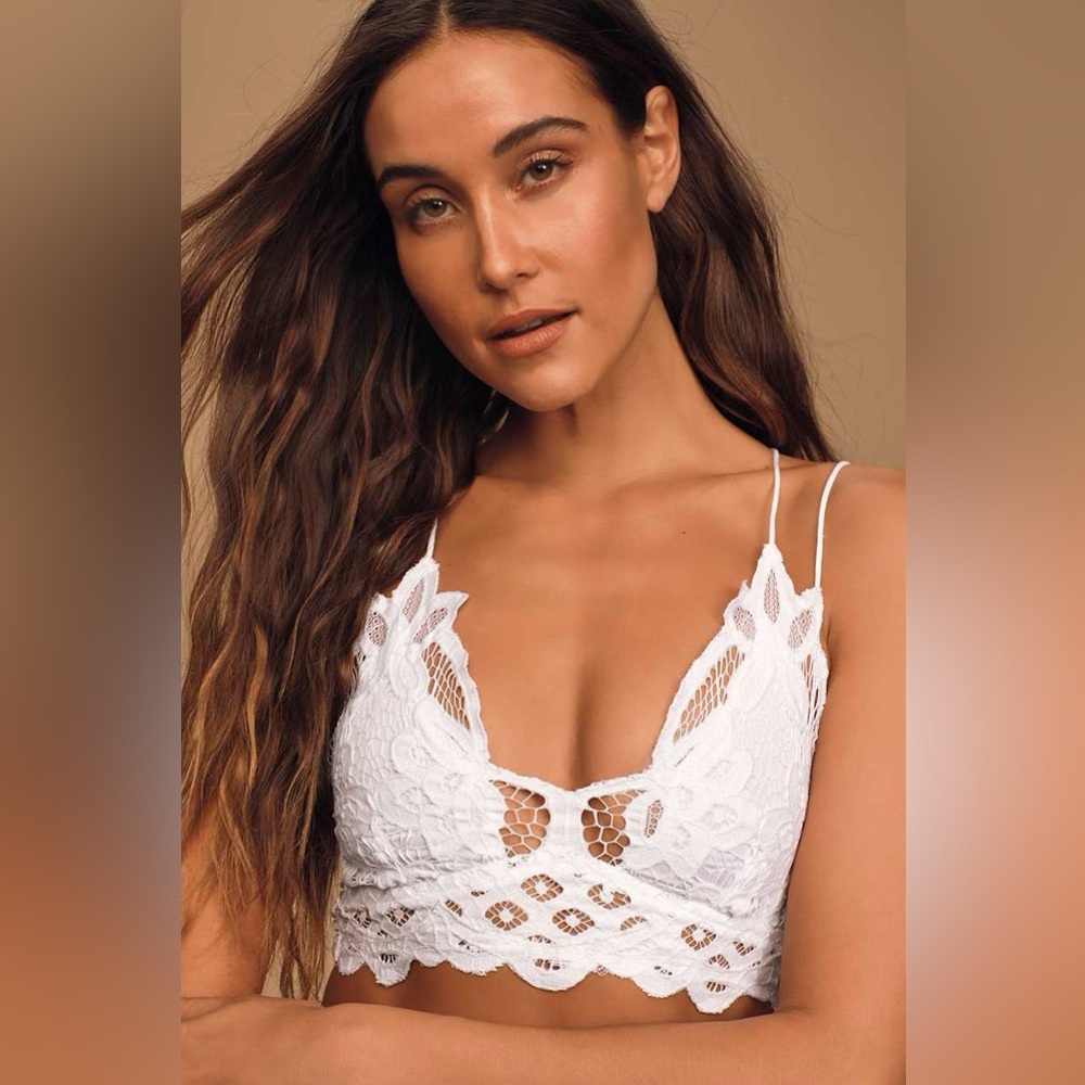 FREE PEOPLE Adella Lace Bralette Size Large NWT - Picture 5 of 12